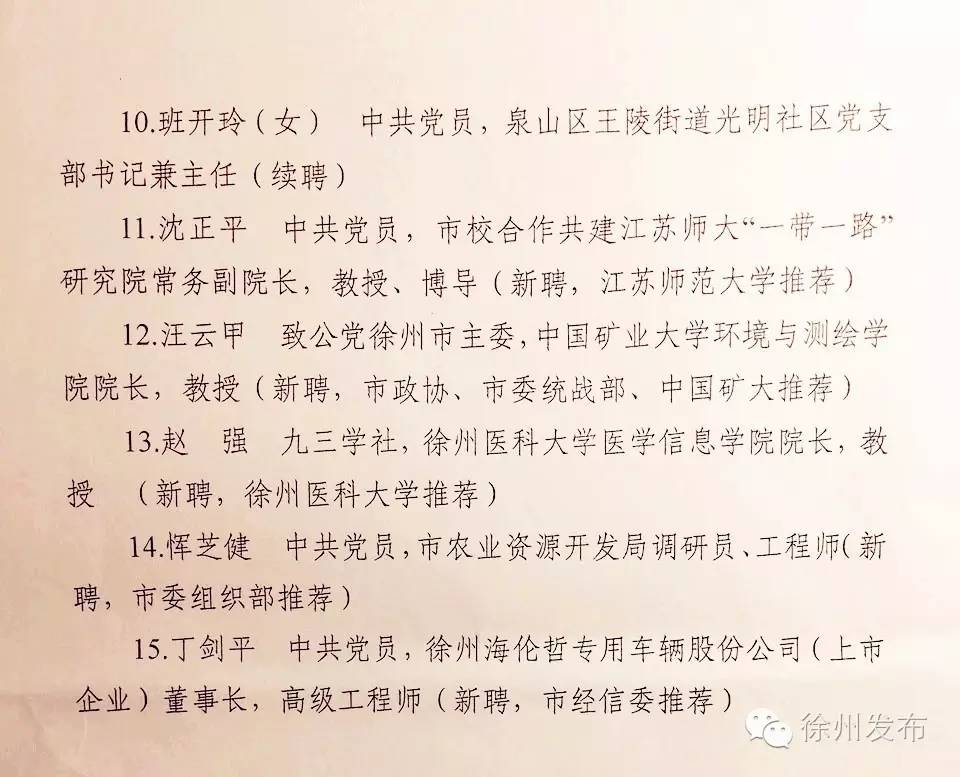 徐州干部最新任前公示